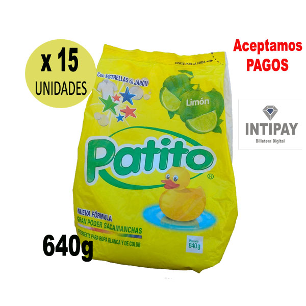 Detergente Patito limon 640g x 15 Unid